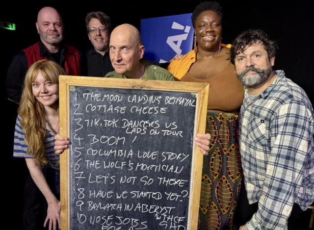 (L-R) Katharine Bennett-Fox, Darren Jordan (lights,) Duncan Walsh Atkins (music,) Phil Whelans, Monica Gaga, Dylan Emery